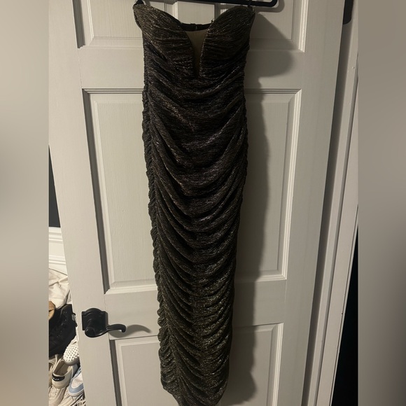 JLUXLABEL Strapless Black Textured Dress - Picture 2 of 2